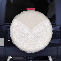 Lotu Tamaiti Tongan Polynesian Art Pattern Spare Tire Cover Traditional Tribal Motifs LT9 No hole White - Polynesian Pride