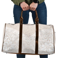 Lotu Tamaiti Tongan Polynesian Art Pattern Travel Bag Traditional Tribal Motifs LT9 White - Polynesian Pride