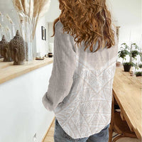 Lotu Tamaiti Tongan Polynesian Art Pattern Women Casual Shirt Traditional Tribal Motifs LT9 - Polynesian Pride