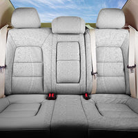 Lotu Tamaiti White Tongan Ngatu Back Car Seat Cover Polynesian Tribal Fonulei Pattern LT9 One Size White - Polynesian Pride