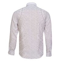 Lotu Tamaiti White Tongan Ngatu Family Matching Short Sleeve Bodycon Dress and Hawaiian Shirt Polynesian Tribal Fonulei Pattern LT9 - Polynesian Pride