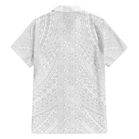 Lotu Tamaiti White Tongan Ngatu Hawaiian Shirt Polynesian Tribal Fonulei Pattern LT9 - Polynesian Pride