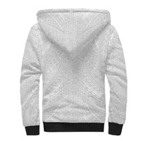 Lotu Tamaiti White Tongan Ngatu Sherpa Hoodie Polynesian Tribal Fonulei Pattern LT9 - Polynesian Pride