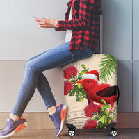 Christmas Hawaii with I'iwi Bird Luggage Cover Aloha Mele Kalikimaka - Beige Art LT9 - Polynesian Pride