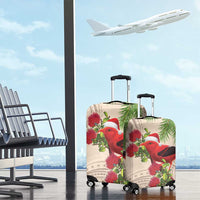 Christmas Hawaii with I'iwi Bird Luggage Cover Aloha Mele Kalikimaka - Beige Art LT9 - Polynesian Pride