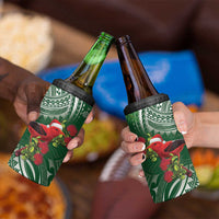 Christmas Hawaii with I'iwi Bird 4 in 1 Can Cooler Tumbler Aloha Mele Kalikimaka - Green Art LT9 - Polynesian Pride