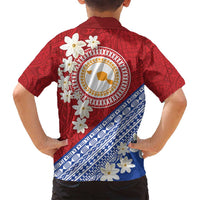 French Polynesia Family Matching Long Sleeve Bodycon Dress and Hawaiian Shirt Tahitian Tiare Flowers Tribal LT9 - Polynesian Pride