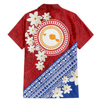 French Polynesia Family Matching Off Shoulder Maxi Dress and Hawaiian Shirt Tahitian Tiare Flowers Tribal LT9 - Polynesian Pride