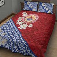 French Polynesia Quilt Bed Set Tahitian Tiare Flowers Tribal LT9 - Polynesian Pride