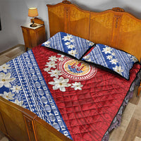 French Polynesia Quilt Bed Set Tahitian Tiare Flowers Tribal LT9 - Polynesian Pride