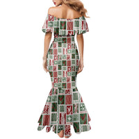 Mele Kalikimaka Hawaiian Quilt and Lei Patchwork Family Matching Mermaid Dress and Hawaiian Shirt LT9 - Polynesian Pride
