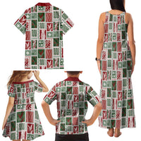 Mele Kalikimaka Hawaiian Quilt and Lei Patchwork Family Matching Tank Maxi Dress and Hawaiian Shirt LT9 - Polynesian Pride