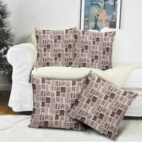 Vintage Aloha Block Quilt Pillow Cover Beige Inspired Lei Motifs - Polynesian Pride