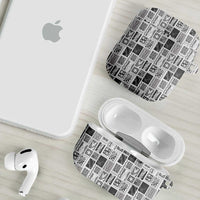 Vintage Aloha Block Quilt AirPods Case Black Inspired Lei Motifs - Polynesian Pride