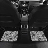 Vintage Aloha Block Quilt Car Mats Black Inspired Lei Motifs - Polynesian Pride