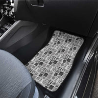 Vintage Aloha Block Quilt Car Mats Black Inspired Lei Motifs - Polynesian Pride