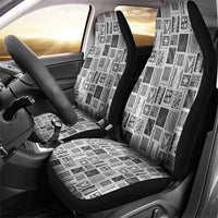 Vintage Aloha Block Quilt Car Seat Cover Black Inspired Lei Motifs - Polynesian Pride