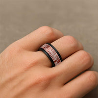 Vintage Aloha Block Quilt Spinner Ring Red Inspired Lei Motifs - Polynesian Pride