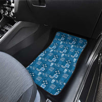 Vintage Hawaiian Quilting Patterns Car Mats Blue Style Tribal Fabric Patchwork - Polynesian Pride