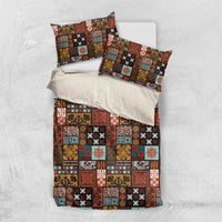 Vintage Hawaiian Quilting Patterns Bedding Set Brown Style Tribal Fabric Patchwork - Polynesian Pride