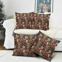 Vintage Hawaiian Quilting Patterns Pillow Cover Brown Style Tribal Fabric Patchwork - Polynesian Pride