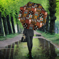 Vintage Hawaiian Quilting Patterns Umbrella Brown Style Tribal Fabric Patchwork - Polynesian Pride
