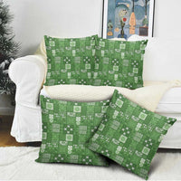 Vintage Hawaiian Quilting Patterns Pillow Cover Green Style Tribal Fabric Patchwork - Polynesian Pride