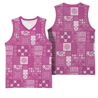 Vintage Hawaiian Quilting Patterns Basketball Jersey Pink Style Tribal Fabric Patchwork - Polynesian Pride