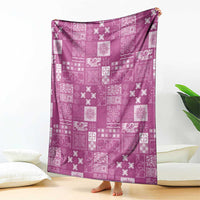 Vintage Hawaiian Quilting Patterns Blanket Pink Style Tribal Fabric Patchwork - Polynesian Pride