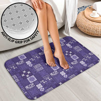 Vintage Hawaiian Quilting Patterns Bathroom Set Purple Style Tribal Fabric Patchwork - Polynesian Pride