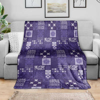 Vintage Hawaiian Quilting Patterns Blanket Purple Style Tribal Fabric Patchwork - Polynesian Pride