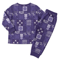 Vintage Hawaiian Quilting Patterns Christmas Pajama Set Purple Style Tribal Fabric Patchwork - Polynesian Pride