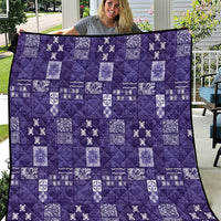 Vintage Hawaiian Quilting Patterns Quilt Purple Style Tribal Fabric Patchwork - Polynesian Pride