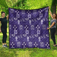 Vintage Hawaiian Quilting Patterns Quilt Purple Style Tribal Fabric Patchwork - Polynesian Pride