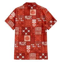 Vintage Hawaiian Quilting Patterns Hawaiian Shirt Red Style Tribal Fabric Patchwork - Polynesian Pride