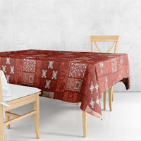 Vintage Hawaiian Quilting Patterns Tablecloth Red Style Tribal Fabric Patchwork - Polynesian Pride