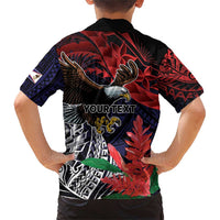 American Samoa Bald Eagle Personalized Family Matching Short Sleeve Bodycon Dress and Hawaiian Shirt Samoa Muamua Le Atua LT9 - Polynesian Pride