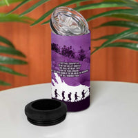 Anzac Day Gallipoli Personalised 4 in 1 Can Cooler Tumbler Purple Poppy Flowers LT9 - Polynesian Pride