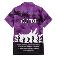Anzac Day Gallipoli Personalised Family Matching Puletasi and Hawaiian Shirt Purple Poppy Flowers LT9 - Polynesian Pride