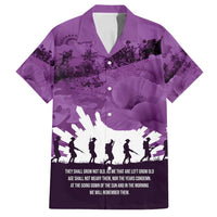 Anzac Day Gallipoli Personalised Family Matching Summer Maxi Dress and Hawaiian Shirt Purple Poppy Flowers LT9 Dad's Shirt - Short Sleeve Purple - Polynesian Pride