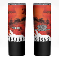 Anzac Day Gallipoli Personalised Skinny Tumbler Red Poppy Flowers LT9 Red - Polynesian Pride