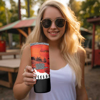 Anzac Day Gallipoli Personalised Skinny Tumbler Red Poppy Flowers LT9 - Polynesian Pride