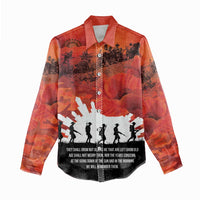 Anzac Day Gallipoli Personalised Women Casual Shirt Red Poppy Flowers LT9 - Polynesian Pride