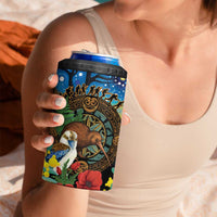 Kiwi-Kookaburra Bird ANZAC Personalised 4 in 1 Can Cooler Tumbler Aussie Golden Wattle Poppy Folowers LT9 - Polynesian Pride