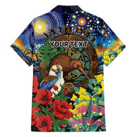 Kiwi-Kookaburra Bird ANZAC Personalised Family Matching Tank Maxi Dress and Hawaiian Shirt Aussie Golden Wattle Poppy Flowers LT9 - Polynesian Pride