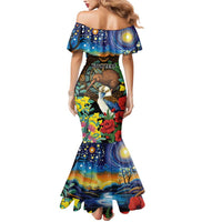 Kiwi-Kookaburra Bird ANZAC Personalised Mermaid Dress Aussie Golden Wattle Poppy Flowers LT9 - Polynesian Pride
