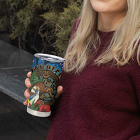 Kiwi-Kookaburra Bird ANZAC Personalised Tumbler Cup Aussie Golden Wattle Poppy Folowers LT9 - Polynesian Pride