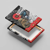 Kiwi-Tui Bird Soldier ANZAC Day Personalised Canvas Wall Art Maori Silver Fern Motif LT9 - Polynesian Pride