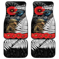 Kiwi-Tui Bird Soldier ANZAC Day Personalised Car Mats Maori Silver Fern Motif LT9 - Polynesian Pride
