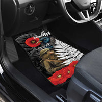 Kiwi-Tui Bird Soldier ANZAC Day Personalised Car Mats Maori Silver Fern Motif LT9 - Polynesian Pride